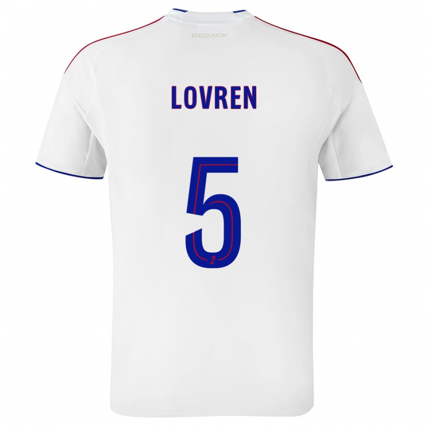 גברים דיאן לוברן #5 לבן אדום ג'רזי ביתית 2025/26 חולצה קצרה