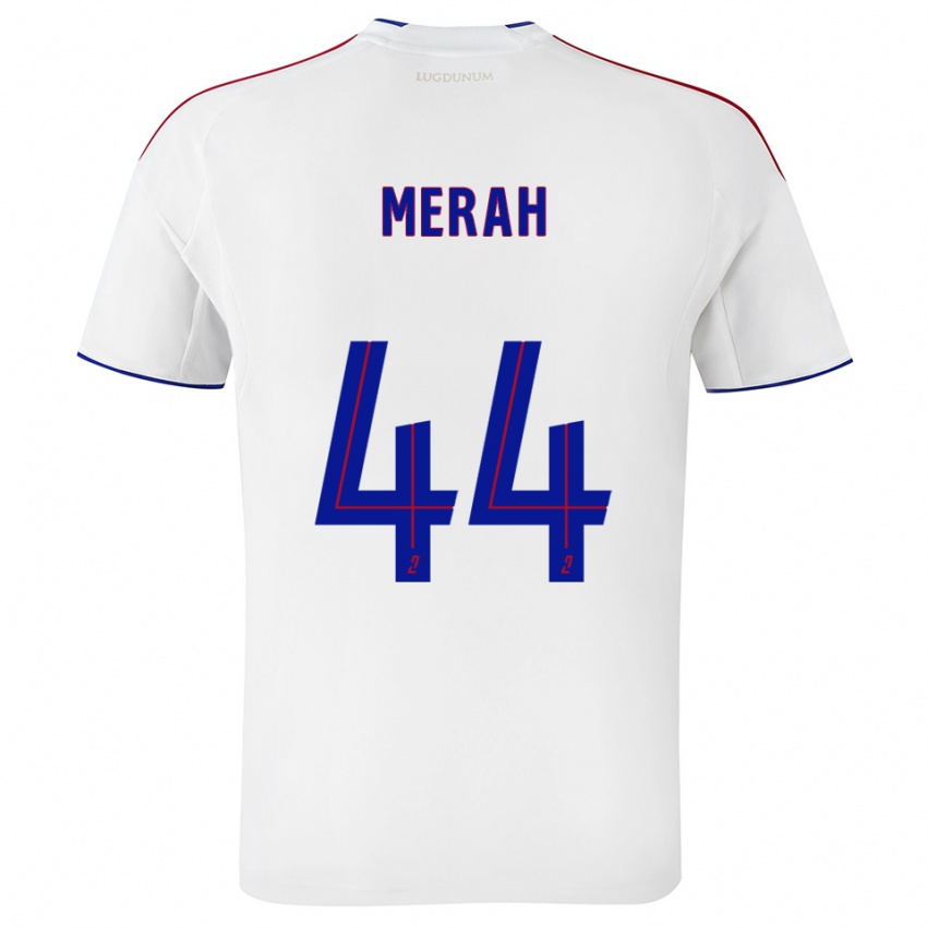 גברים Khalis Merah #44 לבן אדום ג'רזי ביתית 2025/26 חולצה קצרה