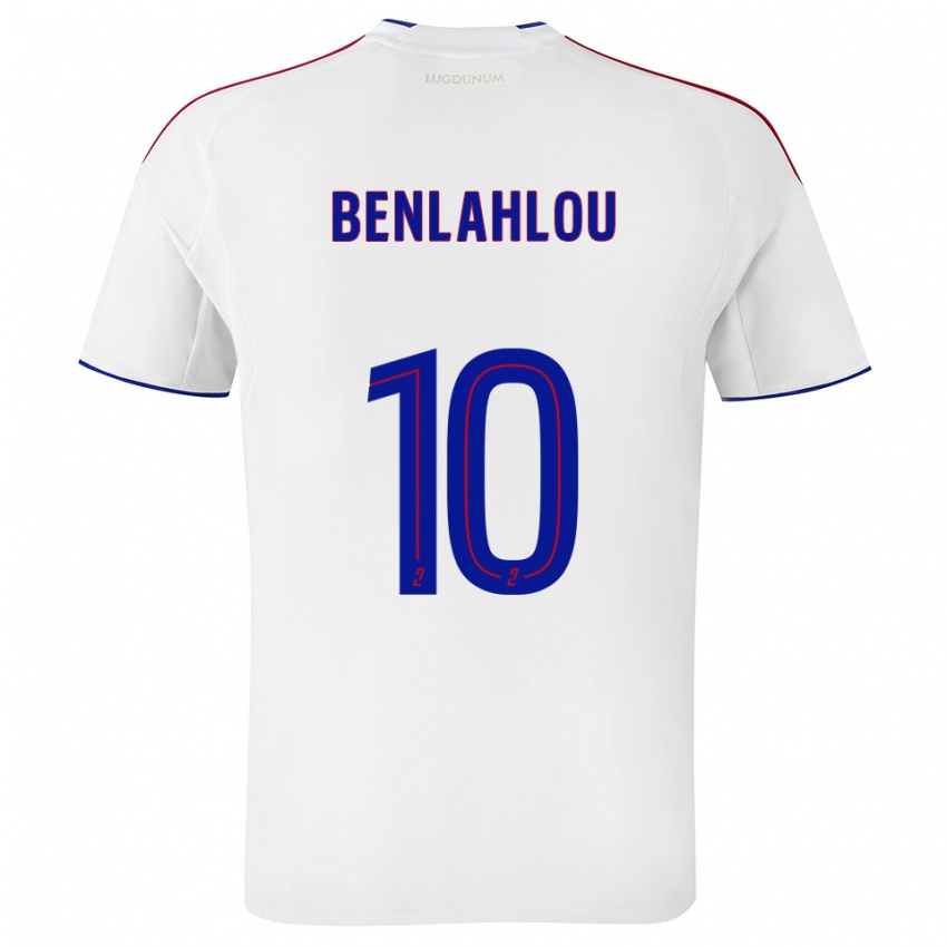 גברים דריל בנלהלו #10 לבן אדום ג'רזי ביתית 2025/26 חולצה קצרה