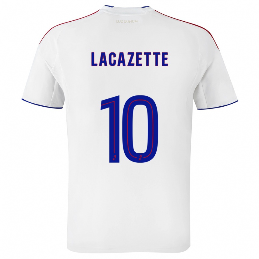 גברים אלכסנדר לקאזט #10 לבן אדום ג'רזי ביתית 2025/26 חולצה קצרה