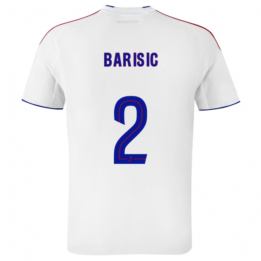 גברים תאו באריסיץ' #2 לבן אדום ג'רזי ביתית 2025/26 חולצה קצרה