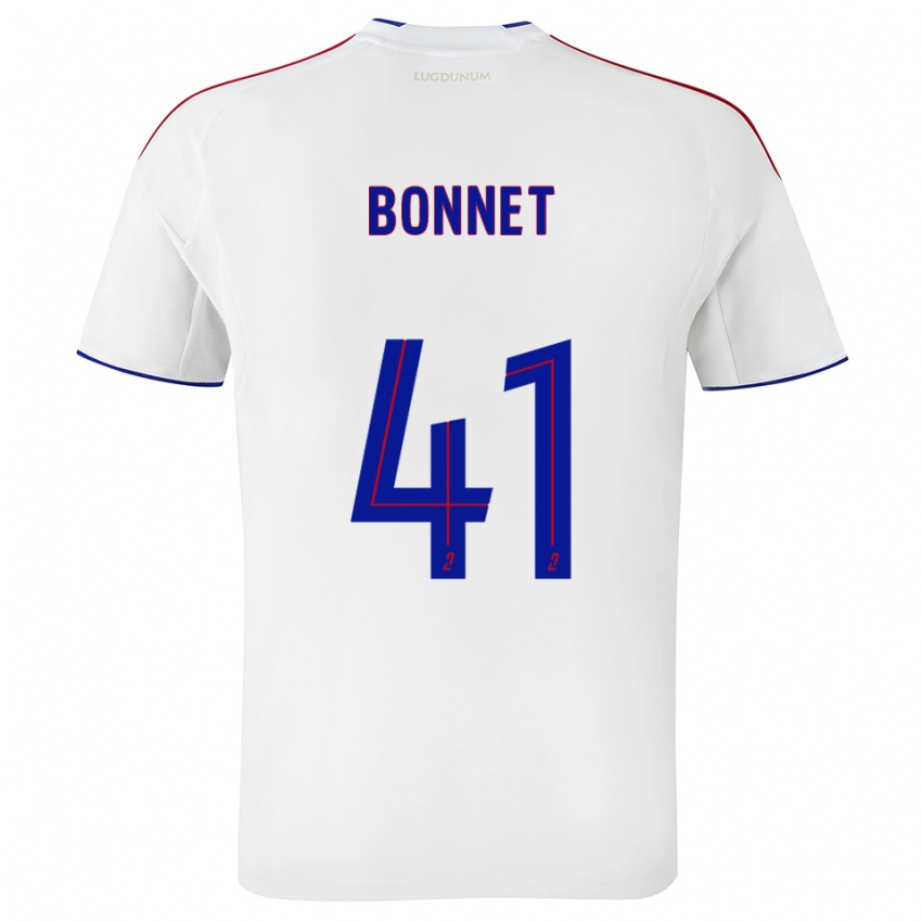 גברים נועם בונה #41 לבן אדום ג'רזי ביתית 2025/26 חולצה קצרה