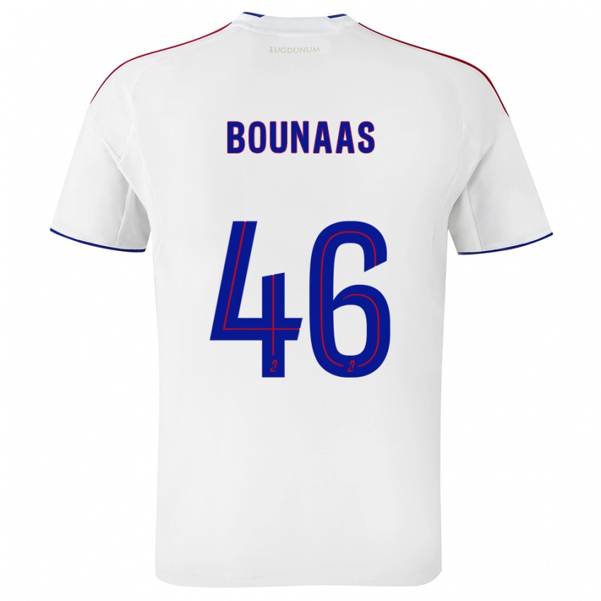 גברים אידריס בונאאס #46 לבן אדום ג'רזי ביתית 2025/26 חולצה קצרה