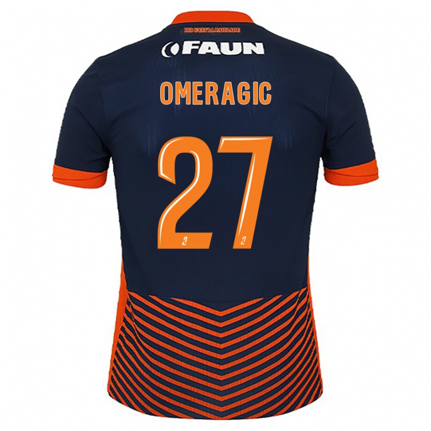 גברים בקיר אומראגיץ' #27 כחול חצות כתום ג'רזי ביתית 2025/26 חולצה קצרה