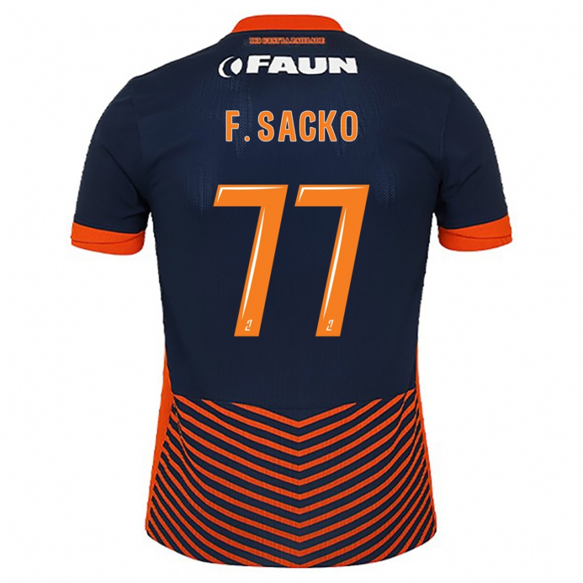 גברים פלאייה סאקו #77 כחול חצות כתום ג'רזי ביתית 2025/26 חולצה קצרה