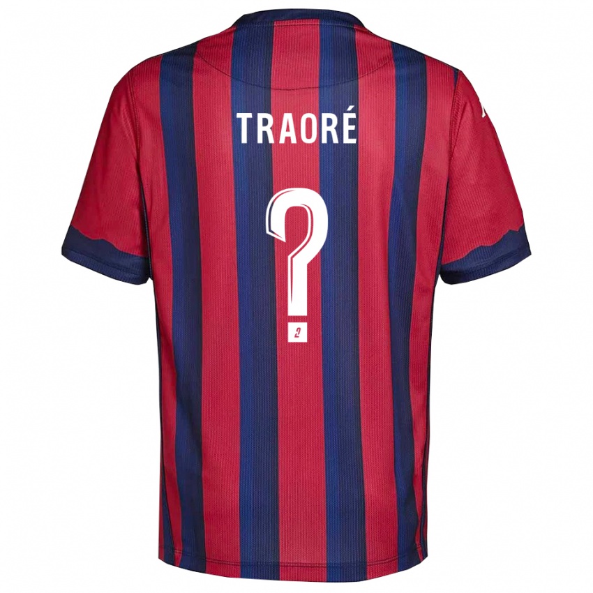 גברים Soumaela Traoré #0 בורדו כחול נייבי ג'רזי ביתית 2025/26 חולצה קצרה