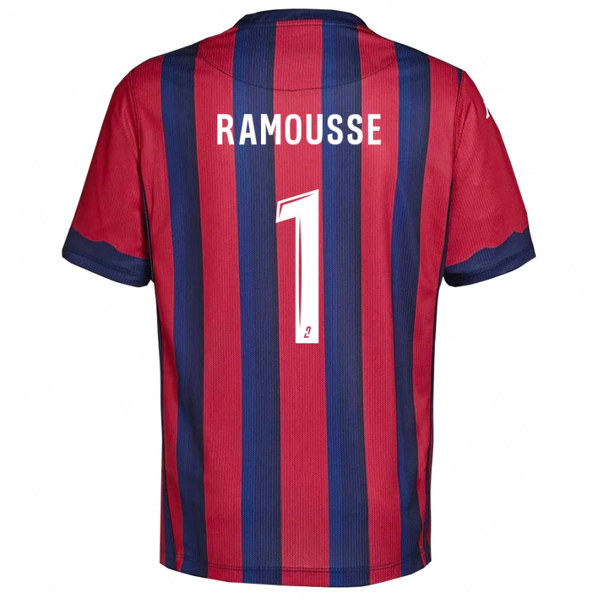 גברים תיאו רמוס #1 בורדו כחול נייבי ג'רזי ביתית 2025/26 חולצה קצרה