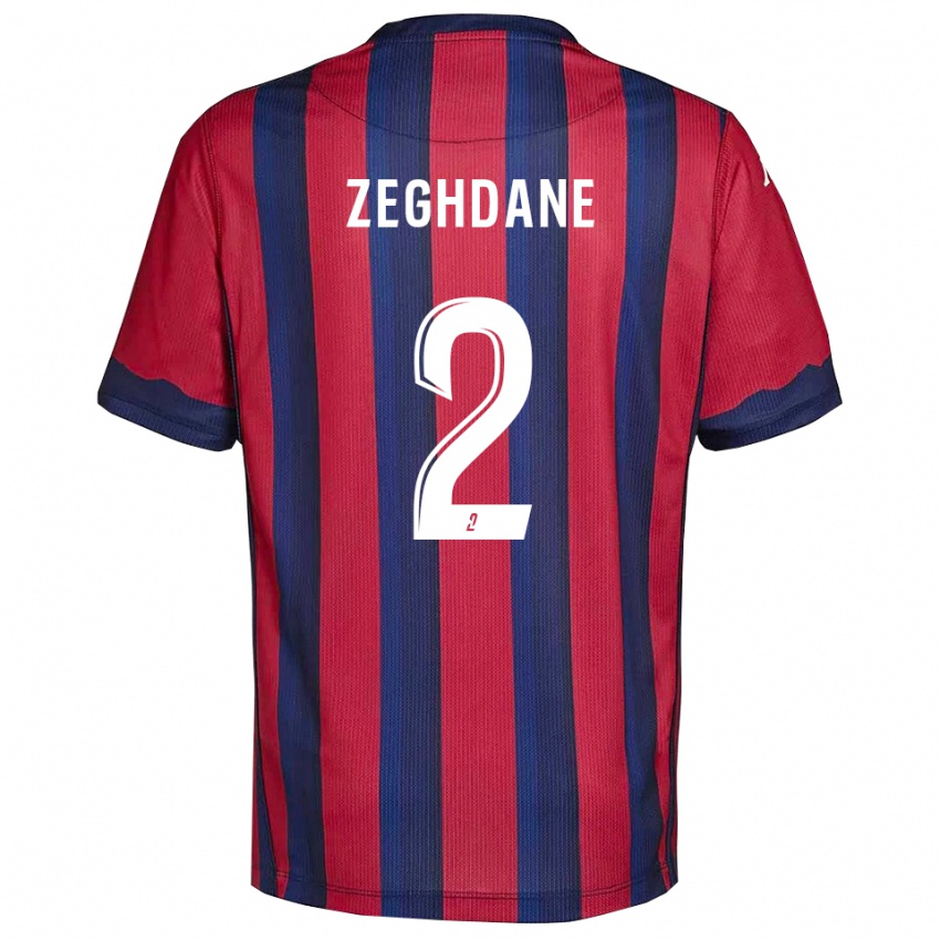 גברים Merwan Zeghdane #2 בורדו כחול נייבי ג'רזי ביתית 2025/26 חולצה קצרה