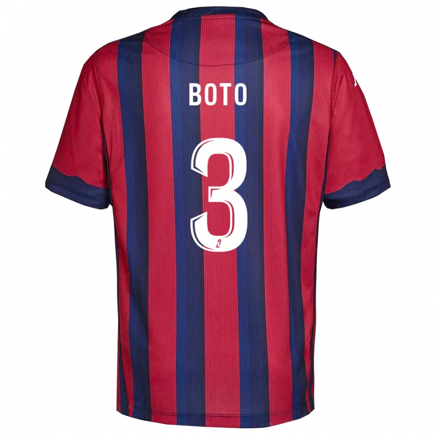 גברים Kenji-Van Boto #3 בורדו כחול נייבי ג'רזי ביתית 2025/26 חולצה קצרה