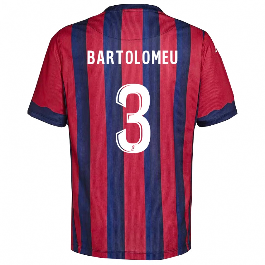 גברים Malo Bartolomeu #3 בורדו כחול נייבי ג'רזי ביתית 2025/26 חולצה קצרה