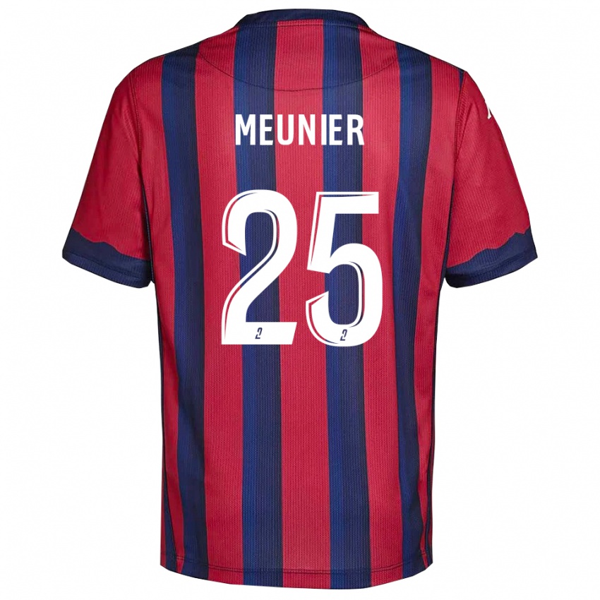 גברים אמה מונייר #25 בורדו כחול נייבי ג'רזי ביתית 2025/26 חולצה קצרה