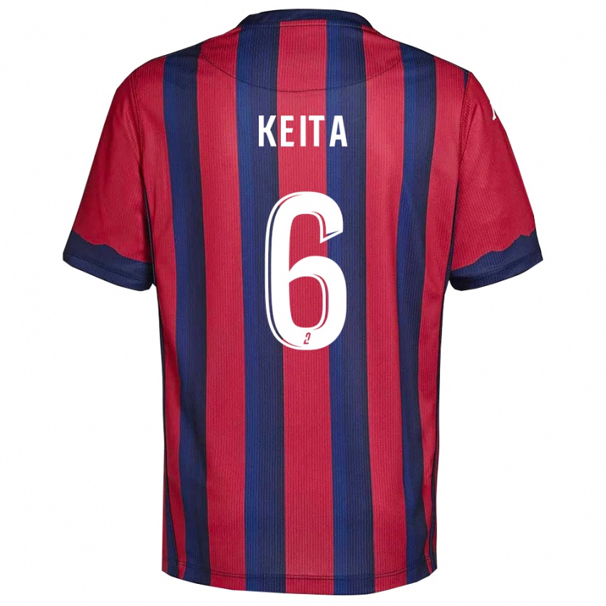 גברים הביב קייטה #6 בורדו כחול נייבי ג'רזי ביתית 2025/26 חולצה קצרה