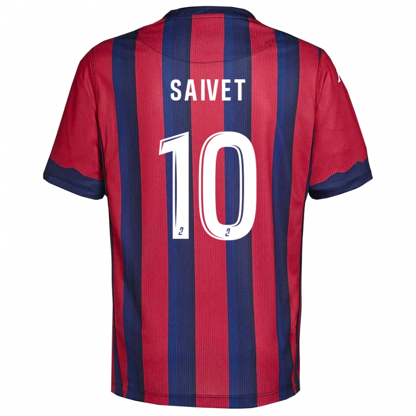 גברים הנרי סייבט #10 בורדו כחול נייבי ג'רזי ביתית 2025/26 חולצה קצרה