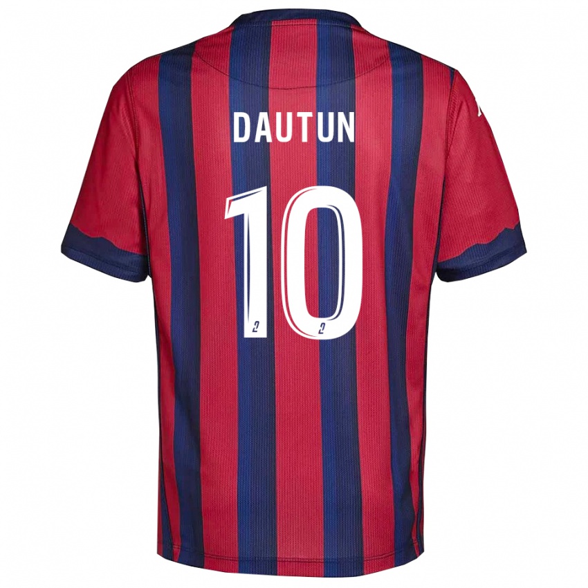 גברים Margaux Dautun #10 בורדו כחול נייבי ג'רזי ביתית 2025/26 חולצה קצרה