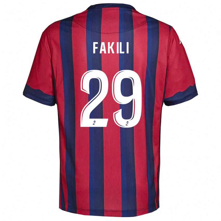 גברים Ilhan Fakili #29 בורדו כחול נייבי ג'רזי ביתית 2025/26 חולצה קצרה