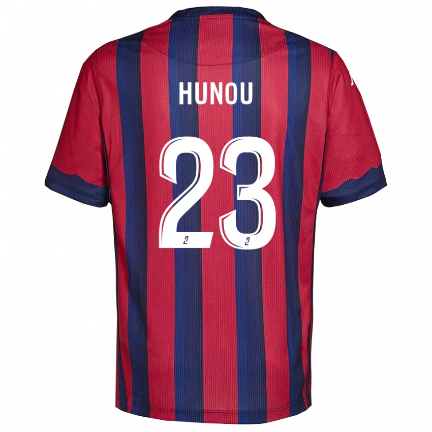 גברים Adrien Hunou #23 בורדו כחול נייבי ג'רזי ביתית 2025/26 חולצה קצרה