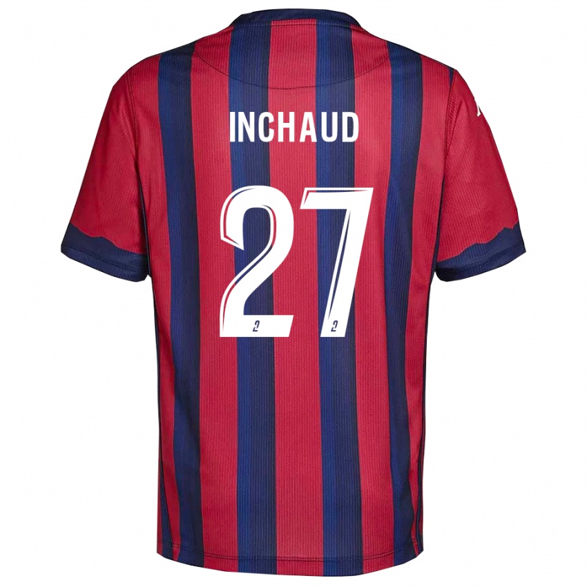 גברים Marks Inchaud #27 בורדו כחול נייבי ג'רזי ביתית 2025/26 חולצה קצרה