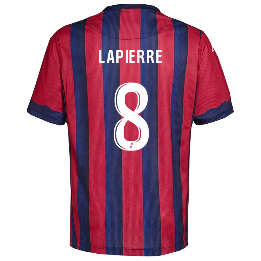 גברים Mélody Lapierre #8 בורדו כחול נייבי ג'רזי ביתית 2025/26 חולצה קצרה