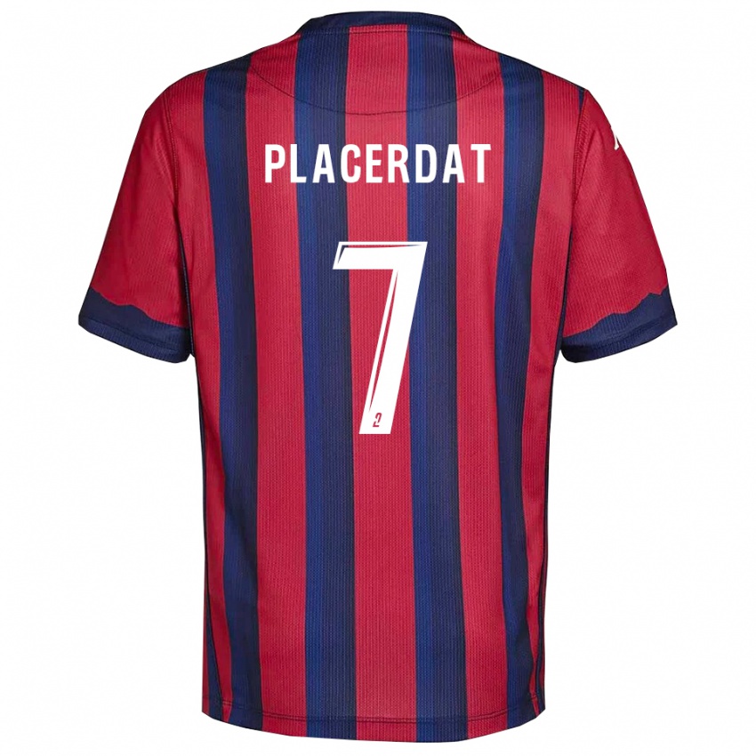 גברים Enzo Placerdat #7 בורדו כחול נייבי ג'רזי ביתית 2025/26 חולצה קצרה