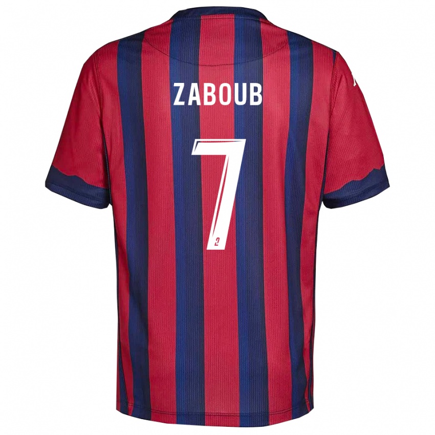 גברים Ilyane Zaboub #7 בורדו כחול נייבי ג'רזי ביתית 2025/26 חולצה קצרה