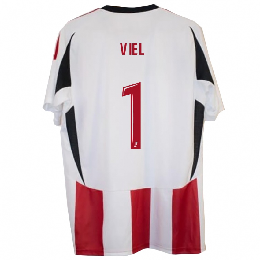 גברים Timothé Viel #1 אדום כחול ג'רזי ביתית 2025/26 חולצה קצרה