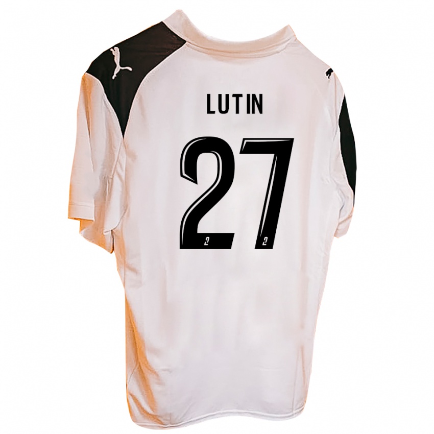 גברים ריאן לוטין #27 שחור לבן ג'רזי ביתית 2025/26 חולצה קצרה