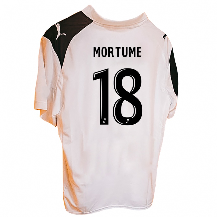 גברים מיכאל מורטומה #18 שחור לבן ג'רזי ביתית 2025/26 חולצה קצרה