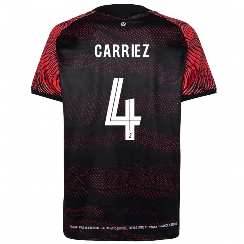 גברים Sasha Carriez #4 לבן אדום ג'רזי ביתית 2025/26 חולצה קצרה