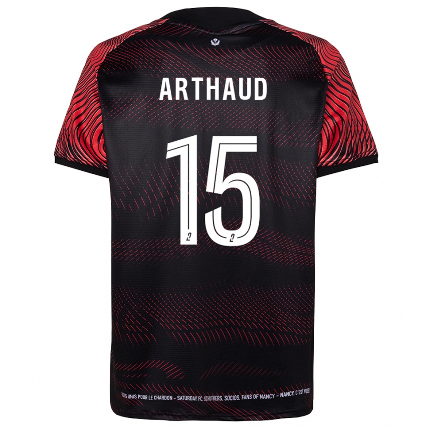 גברים Isaac Arthaud #15 לבן אדום ג'רזי ביתית 2025/26 חולצה קצרה