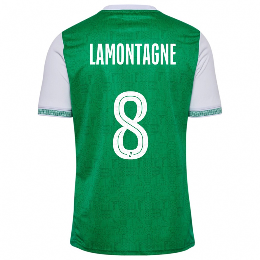 גברים אלכס למונטיין #8 ירוק לבן ג'רזי ביתית 2025/26 חולצה קצרה