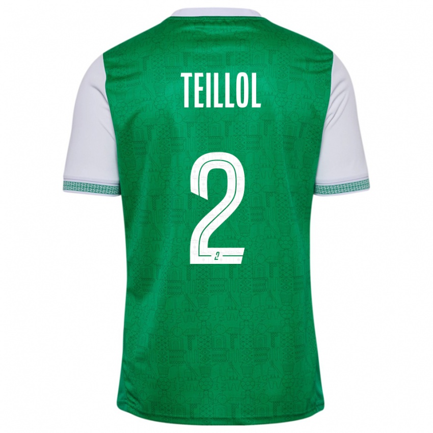 גברים Tom Teillol #2 ירוק לבן ג'רזי ביתית 2025/26 חולצה קצרה