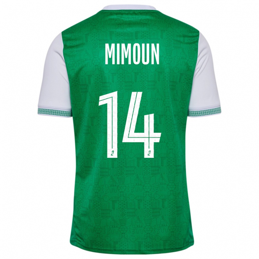 גברים Yanis Mimoun #14 ירוק לבן ג'רזי ביתית 2025/26 חולצה קצרה