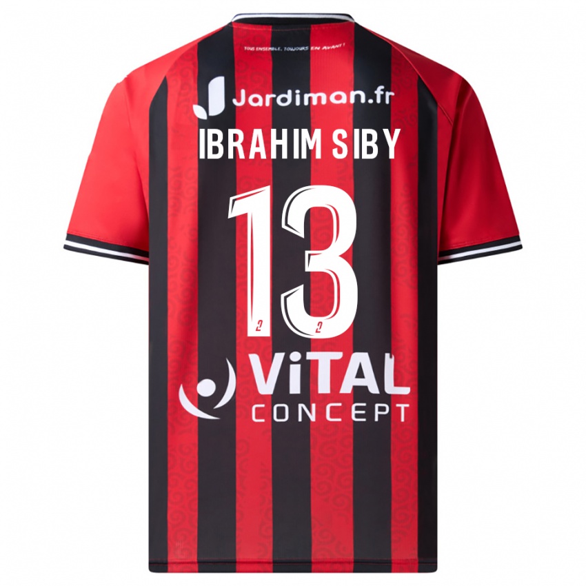 גברים בן איברהים סיבי #13 אדום שחור ג'רזי ביתית 2025/26 חולצה קצרה