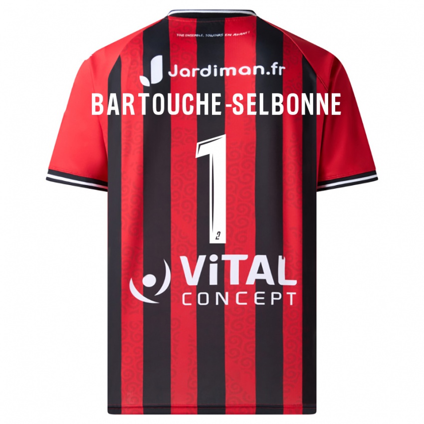גברים טדי בארטאוש #1 אדום שחור ג'רזי ביתית 2025/26 חולצה קצרה