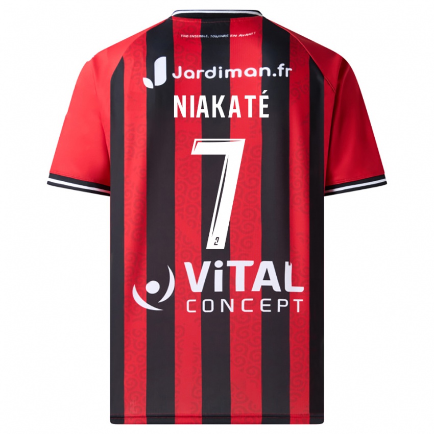 גברים עבדולאייה ניאקאטה #7 אדום שחור ג'רזי ביתית 2025/26 חולצה קצרה