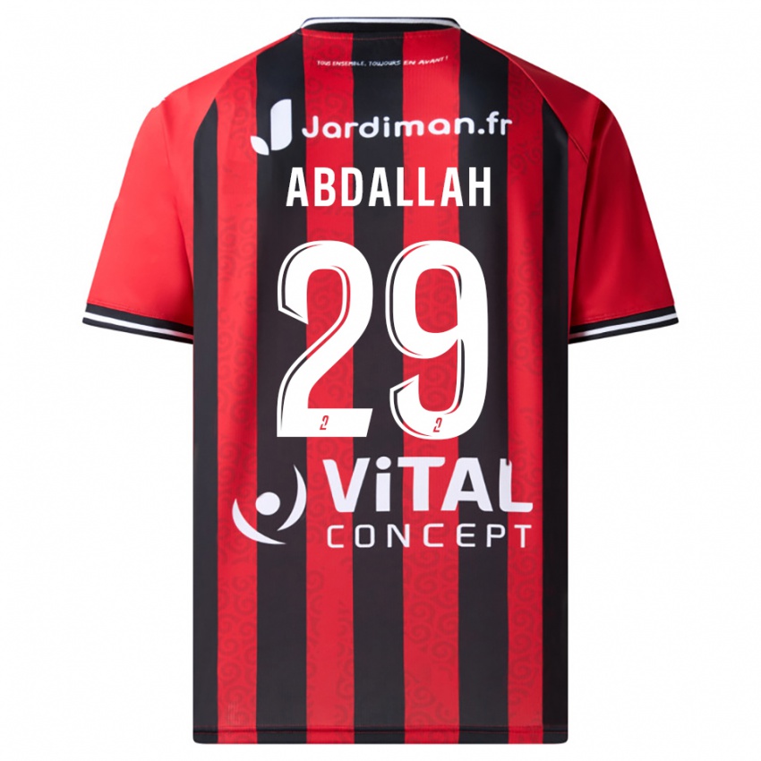גברים עבדל-חכים עבדאללה #29 אדום שחור ג'רזי ביתית 2025/26 חולצה קצרה