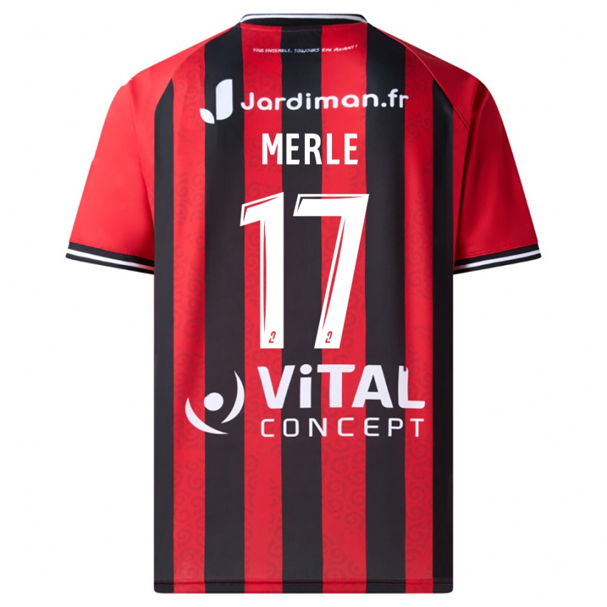 גברים Juliette Merle #17 אדום שחור ג'רזי ביתית 2025/26 חולצה קצרה