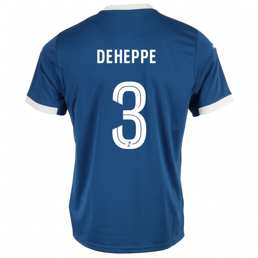 גברים Nathan Deheppe #3 כחול לבן ג'רזי ביתית 2025/26 חולצה קצרה