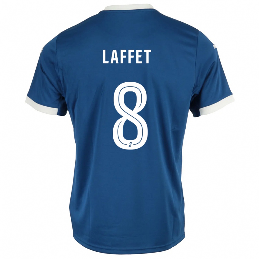 גברים Yves Laffet #8 כחול לבן ג'רזי ביתית 2025/26 חולצה קצרה