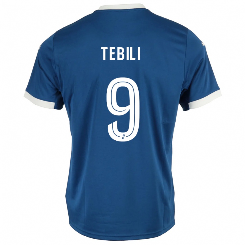 גברים David Tebili #9 כחול לבן ג'רזי ביתית 2025/26 חולצה קצרה