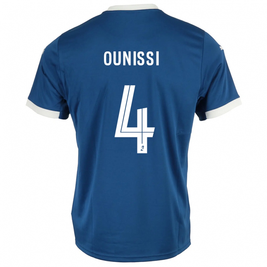 גברים Ilian Ounissi #4 כחול לבן ג'רזי ביתית 2025/26 חולצה קצרה