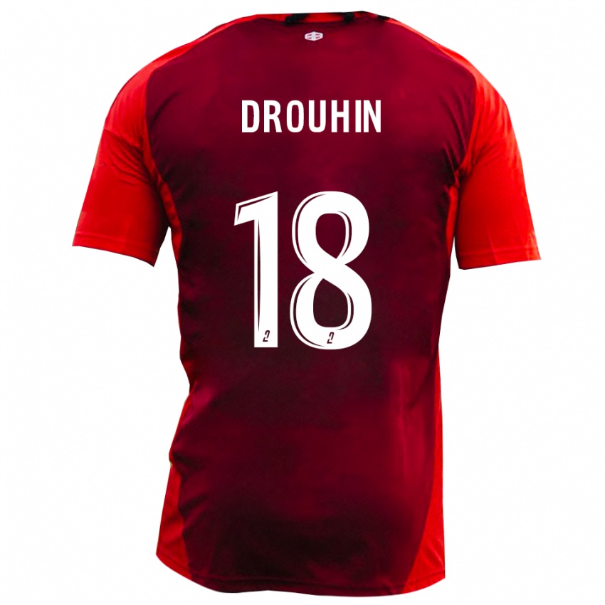 גברים Axel Drouhin #18 אדום בורגונדי ג'רזי ביתית 2025/26 חולצה קצרה