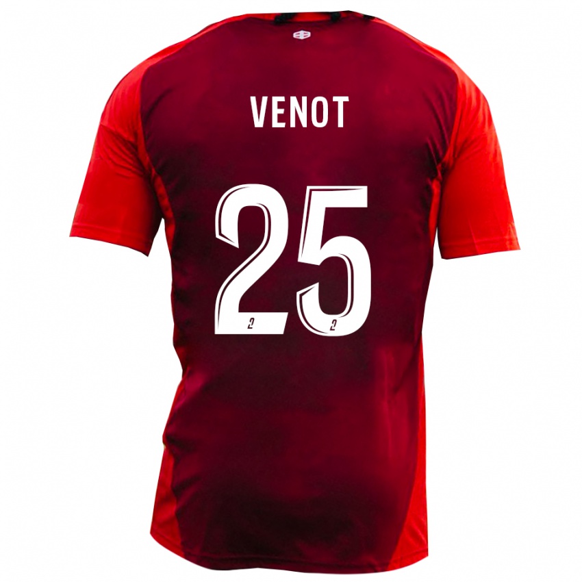 גברים פול ונו #25 אדום בורגונדי ג'רזי ביתית 2025/26 חולצה קצרה