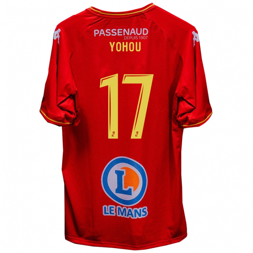 גברים סמואל יוהו #17 אדום צהוב ג'רזי ביתית 2025/26 חולצה קצרה