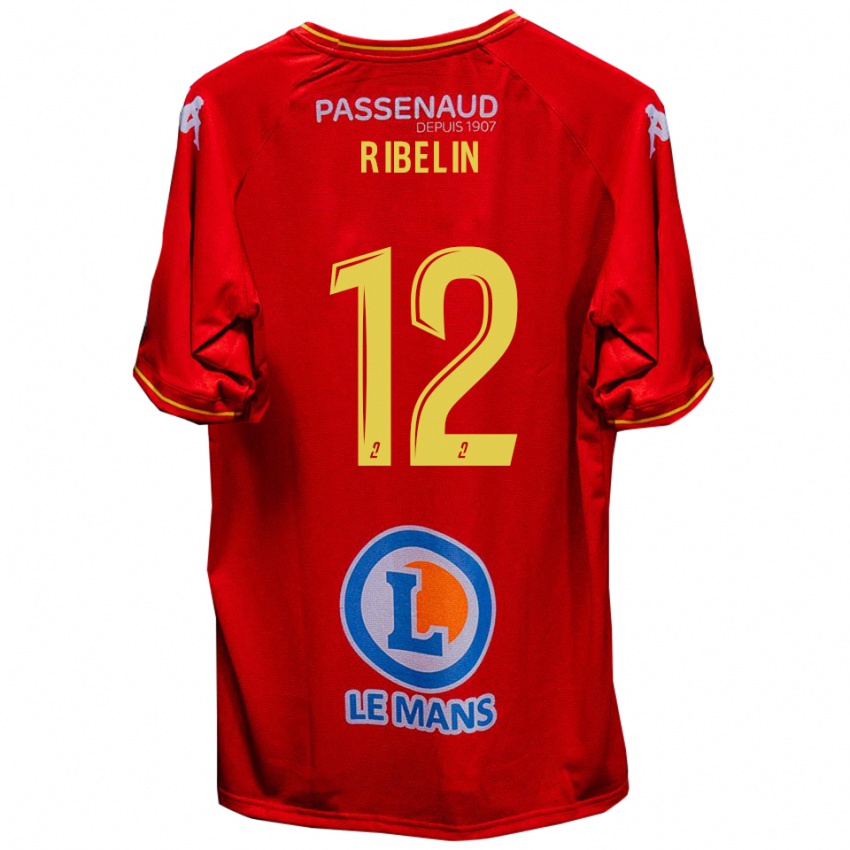 גברים אנתוני ריבלין #12 אדום צהוב ג'רזי ביתית 2025/26 חולצה קצרה