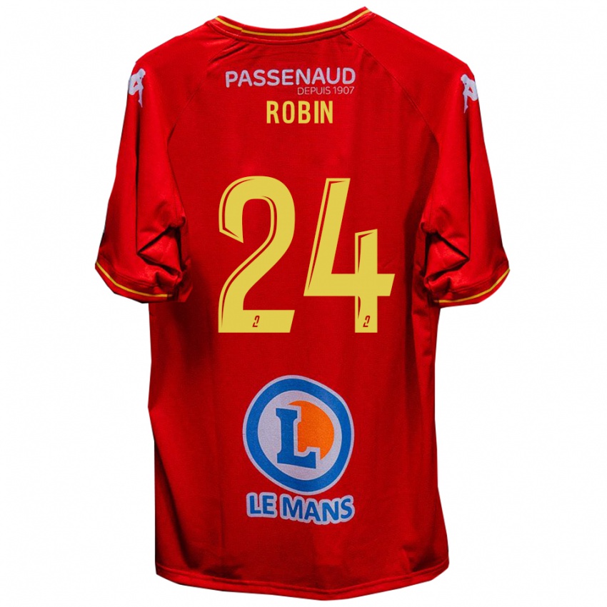 גברים מילאן רובין #24 אדום צהוב ג'רזי ביתית 2025/26 חולצה קצרה