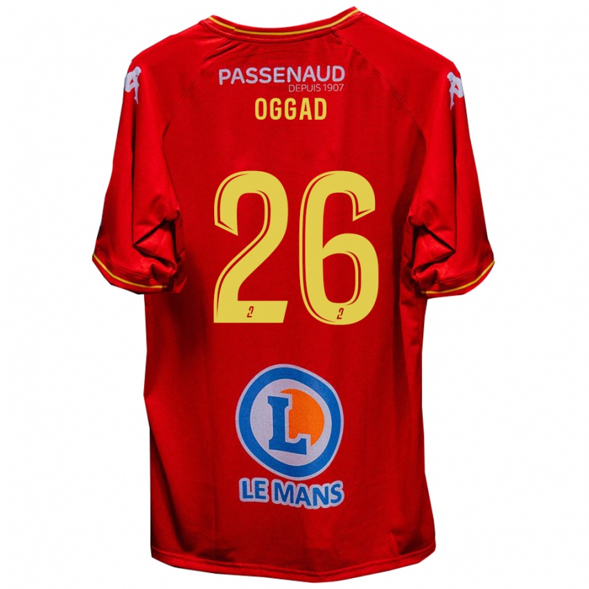 גברים Brice Oggad #26 אדום צהוב ג'רזי ביתית 2025/26 חולצה קצרה