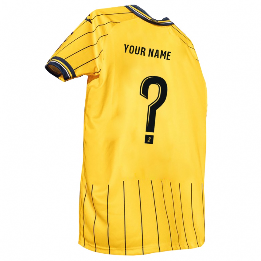 גברים השם שלך #0 צהוב כחול נייבי ג'רזי ביתית 2025/26 חולצה קצרה