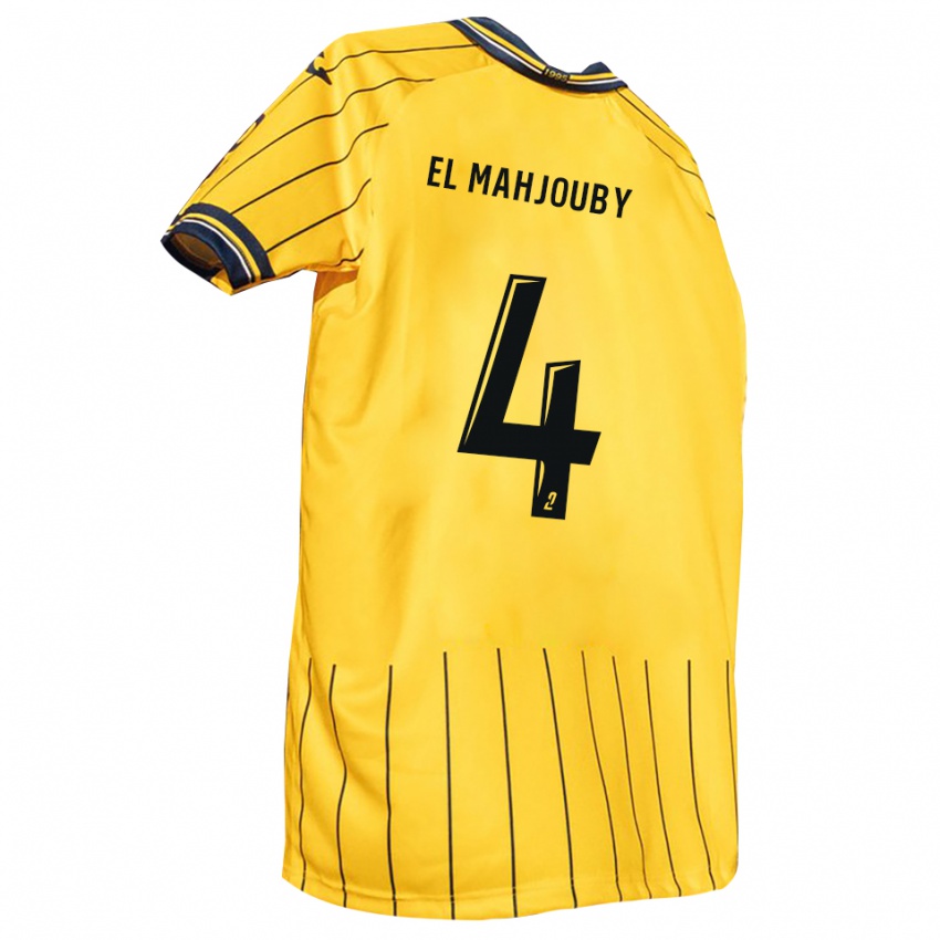 גברים Adam El Mahjouby #4 צהוב כחול נייבי ג'רזי ביתית 2025/26 חולצה קצרה