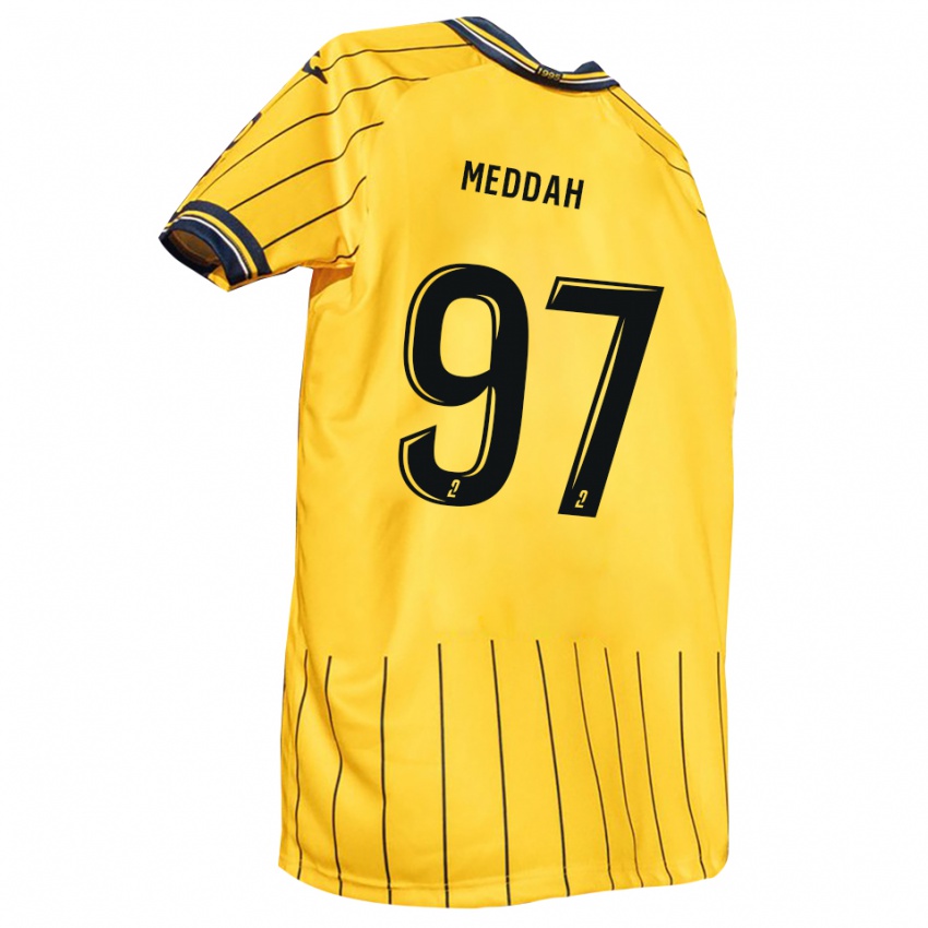 גברים Daylam Meddah #97 צהוב כחול נייבי ג'רזי ביתית 2025/26 חולצה קצרה